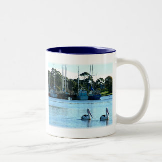 Pelicans pals Two-Tone coffee mug