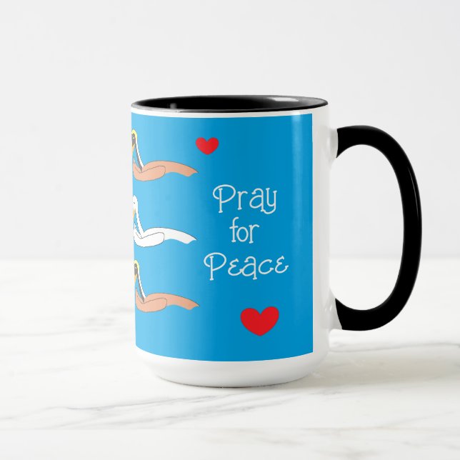 Pelicans Praying for Peace Mug (Right)