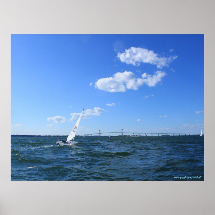 Pell bridge to Newport RI photography poster