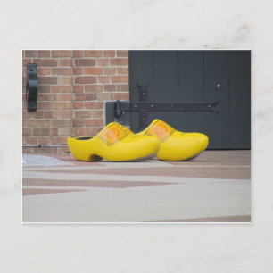 Pella, Iowa, Yellow Wooden Dutch Shoes Postcard