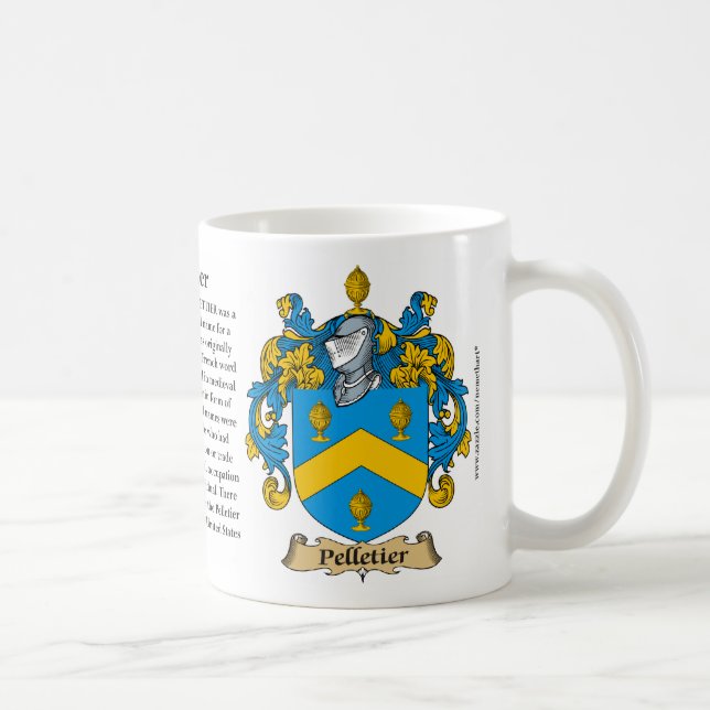 Pelletier Family Coat of Arms Mug (Right)