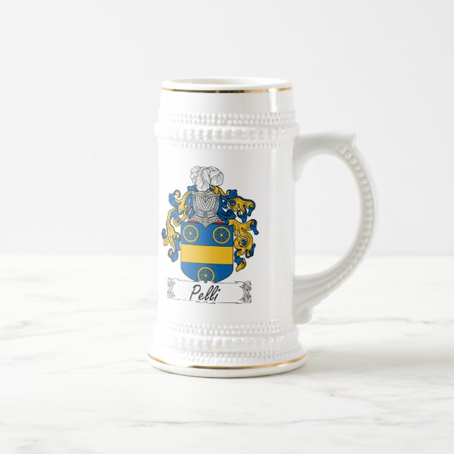 Pelli Family Crest Beer Stein (Right)