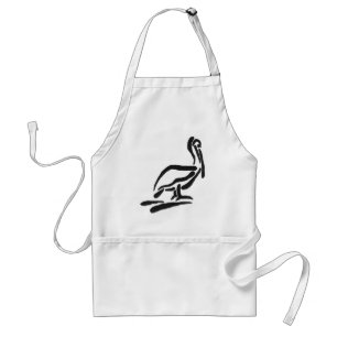 Pellican Bird Abstract Outline Adult Apron