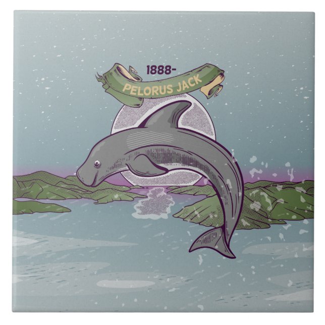 Pelorus Jack New Zealand Dolphin Ceramic Tile (Front)