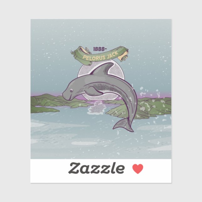 Pelorus Jack Risso's Dolphin Sticker (Sheet)