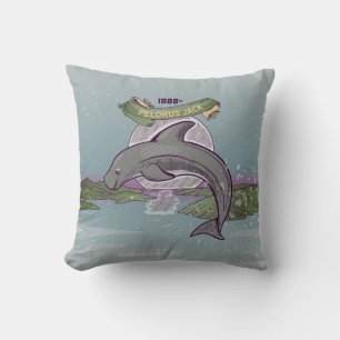 Pelorus Jack Risso's Dolphin Throw Pillow