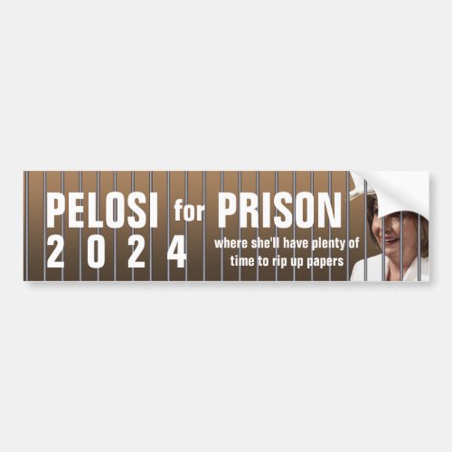 Pelosi For Prison 2024 Bumper Sticker