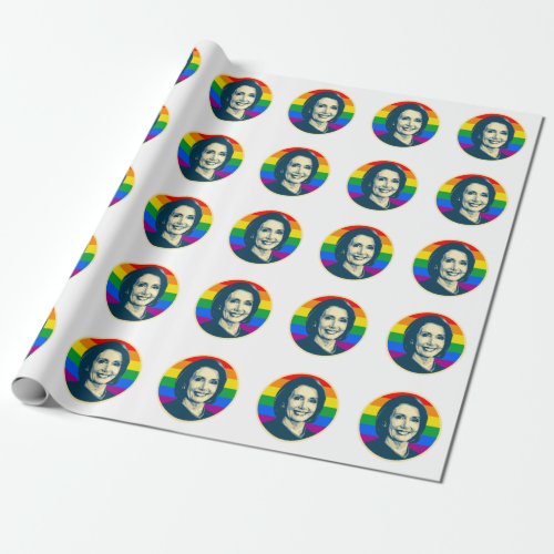PELOSI LGBT BADGE WRAPPING PAPER