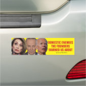 Pelosi Schumer Biden Domestic Enemies Car Magnet (In Situ)