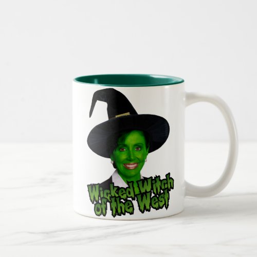 Pelosi Wicked Witch of the West Two_Tone Coffee Mug