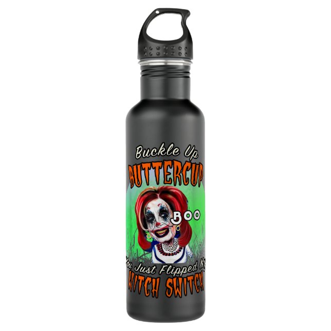 Pelosi Witch Halloween Costume Drunk Scary Nancy P Stainless Steel Water Bottle (Front)