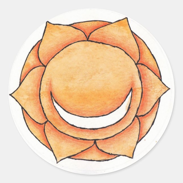 Pelvic Chakra Classic Round Sticker (Front)