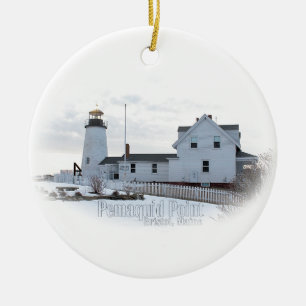 Pemaquid Lighthouse Ceramic Ornament