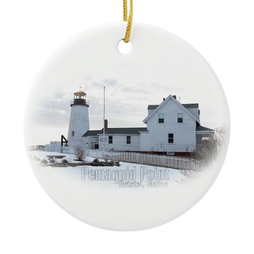 Pemaquid Lighthouse Ceramic Ornament