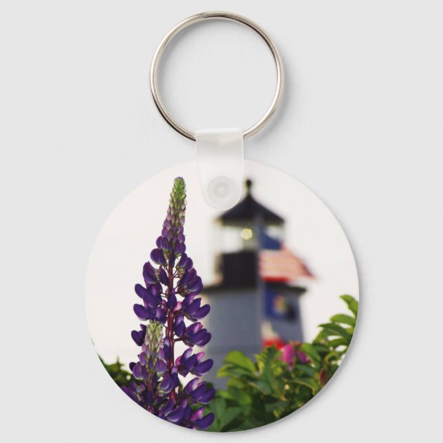 Pemaquid Lupin In the Distance Keychain (Front)