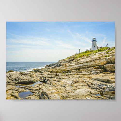 Pemaquid Point Coastal Maine Lighthouse Poster