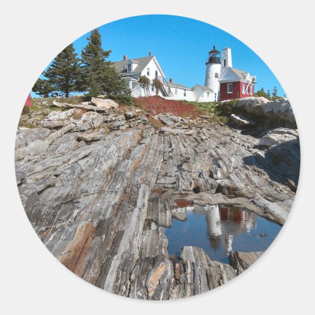 Pemaquid Point Light Classic Round Sticker (Front)