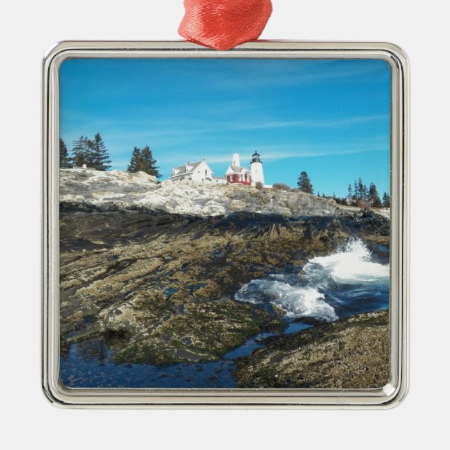 Pemaquid Point Lighthouse 14 Metal Ornament (Front)