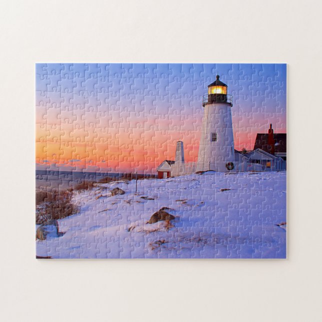 Pemaquid Point Lighthouse, Bristol Maine Jigsaw Puzzle (Horizontal)