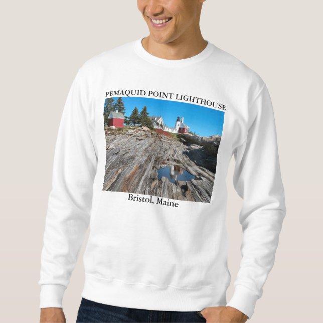 Pemaquid Point Lighthouse, Bristol Maine Sweatshirt (Front)