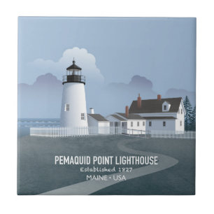 Pemaquid Point Lighthouse Ceramic Tile