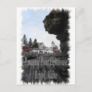 Pemaquid Point Lighthouse in Bristol, Maine Postcard