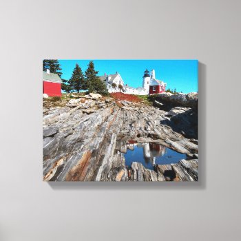 Pemaquid Point Lighthouse  Maine Canvas Print by LighthouseGuy at Zazzle