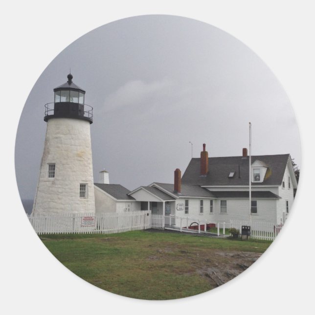 Pemaquid Point Lighthouse, Maine Classic Round Sticker (Front)