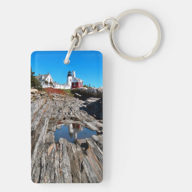 Pemaquid Point Lighthouse, Maine Keychain (Back)