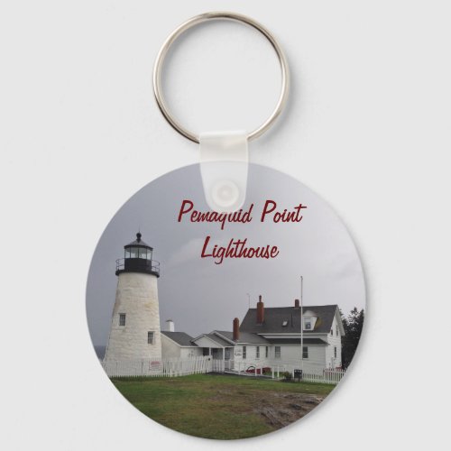 Pemaquid Point Lighthouse Maine Keychain