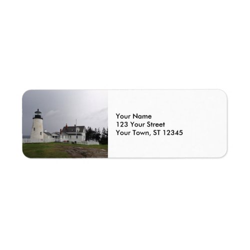 Pemaquid Point Lighthouse Maine Label