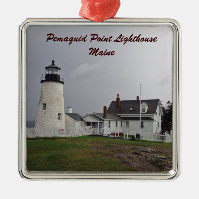 Pemaquid Point Lighthouse, Maine Metal Ornament (Front)