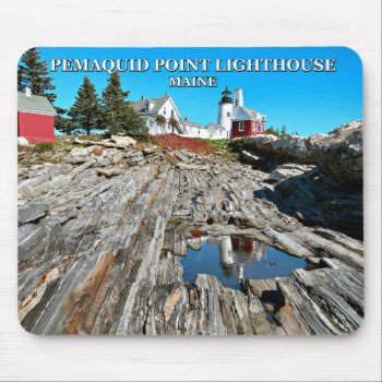 Pemaquid Point Lighthouse  Maine Mouse Pad by LighthouseGuy at Zazzle