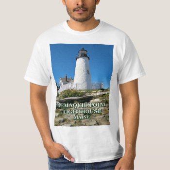 Pemaquid Point Lighthouse  Maine T-shirt by LighthouseGuy at Zazzle