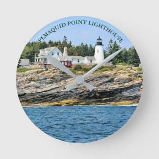 Pemaquid Point Lighthouse Maine Wall  Clock