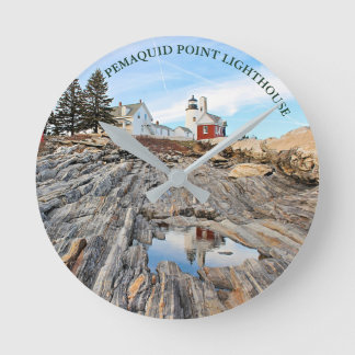 Pemaquid Point Lighthouse Maine Wall Clock