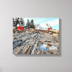 Pemaquid Point Lighthouse Maine Wrapped Canvas Print