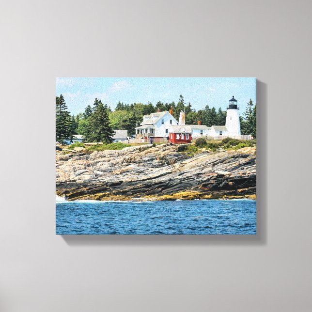 Pemaquid Point Lighthouse Maine Wrapped Canvas Print (Front)