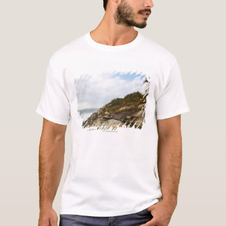 Pemaquid Point Lighthouse on a Rocky Hillside T-Shirt