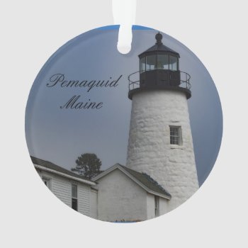 Pemaquid Point Ornament by lighthouseenthusiast at Zazzle