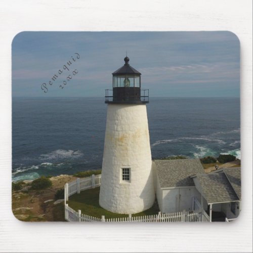 Pemaquid Point Scenic Coastal Maine Lighthouse Mouse Pad