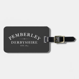 Pemberley Derbyshire Jane Austen Luggage Tag
