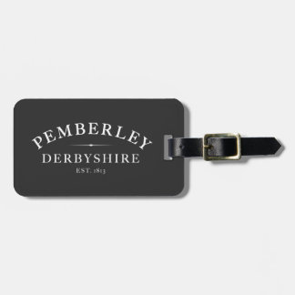 Pemberley Derbyshire Jane Austen Luggage Tag