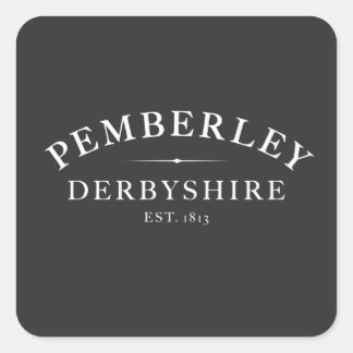 Pemberley Derbyshire Jane Austen Square Sticker