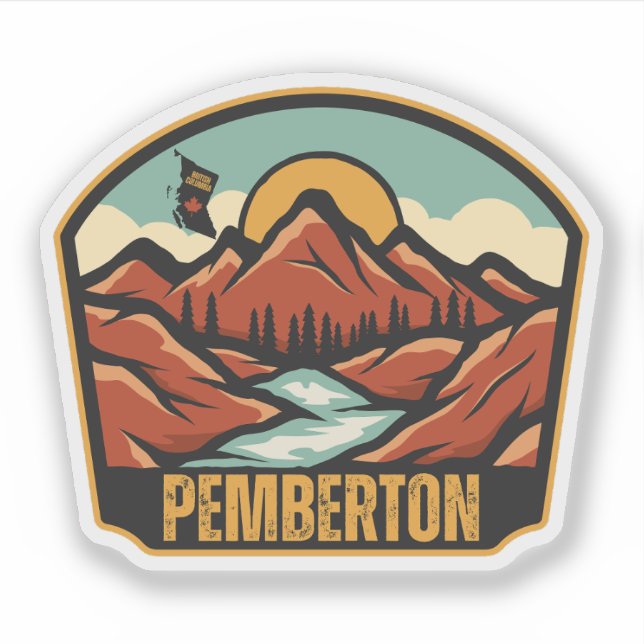 Pemberton, British Columbia Sticker (Front)
