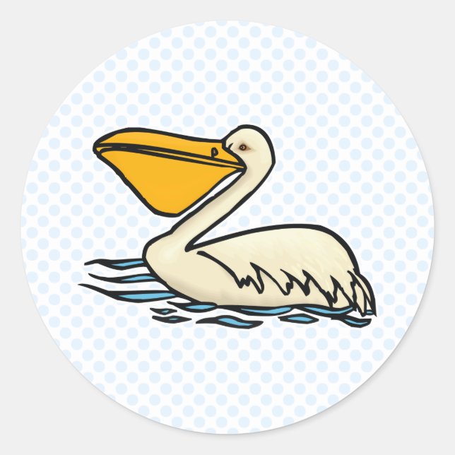 Pemberton Pelican Classic Round Sticker (Front)