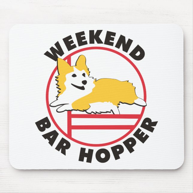 Pembroke Corgi Agility Weekend Bar Hopper Mouse Pad (Front)