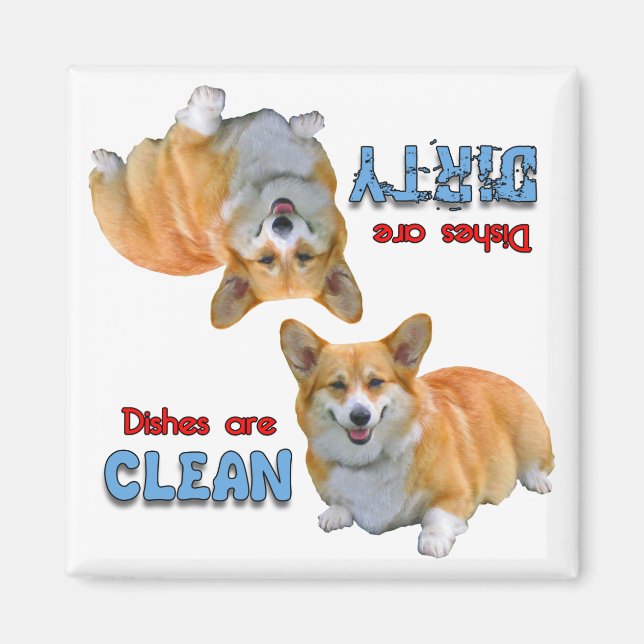 Pembroke Corgi Dog Lovers Dishwasher Magnet (Front)