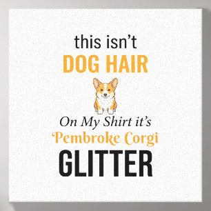 Pembroke Corgi Glitter Funny Dog Lover Design_1 Canvas Photo Tile