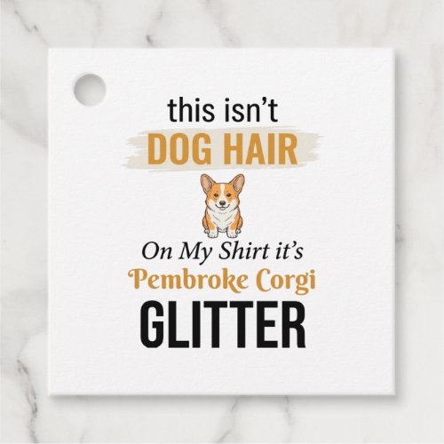 Pembroke Corgi Glitter Funny Dog Lover Design_1 Favor Tags